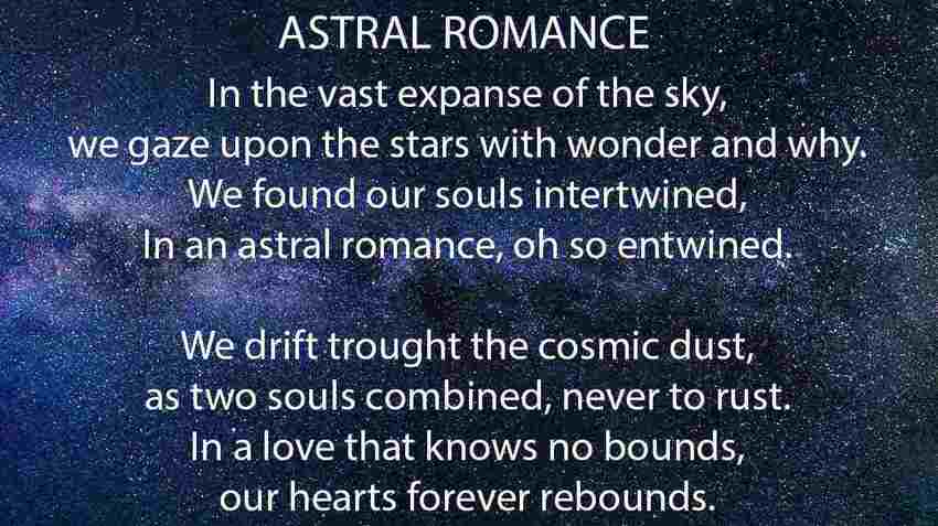 Visual Poem Astral romance