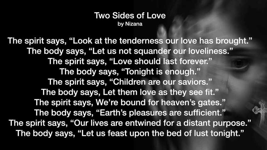 Visual Poem Two Sides of Love