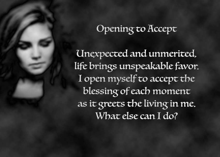 Visual Poem Opening to Accept 