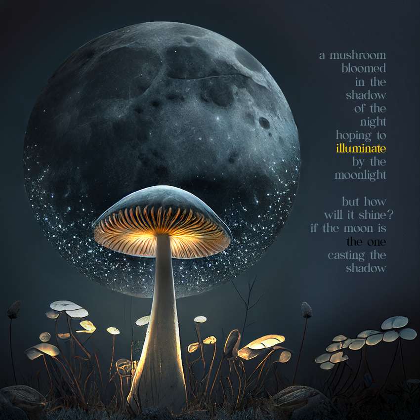 Visual Poem A Mushroom - Visual Poem