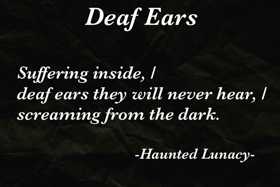 Visual Poem Deaf Ears