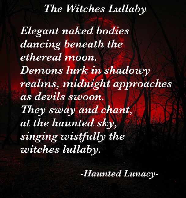 Visual Poem The Witches Lullaby