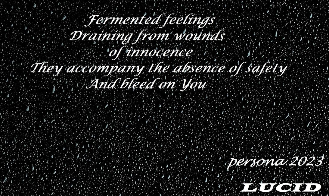 Visual Poem fermented feelings