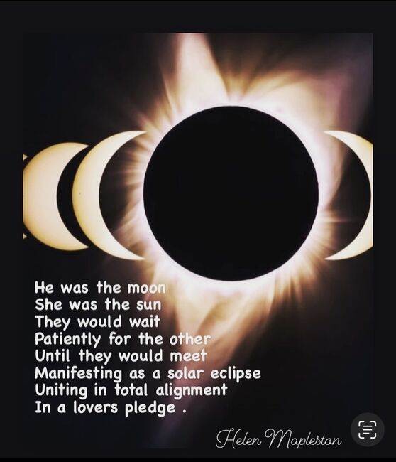 Visual Poem Lovers eclipse 