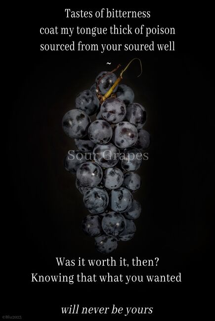 Visual Poem Sour Grapes 