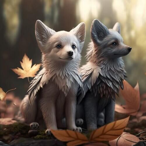 Image for the poem Followed Them To Two Little Pups