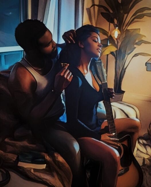 Image for the poem Mm.. He Softly Completes The Mystique Of My Femineity