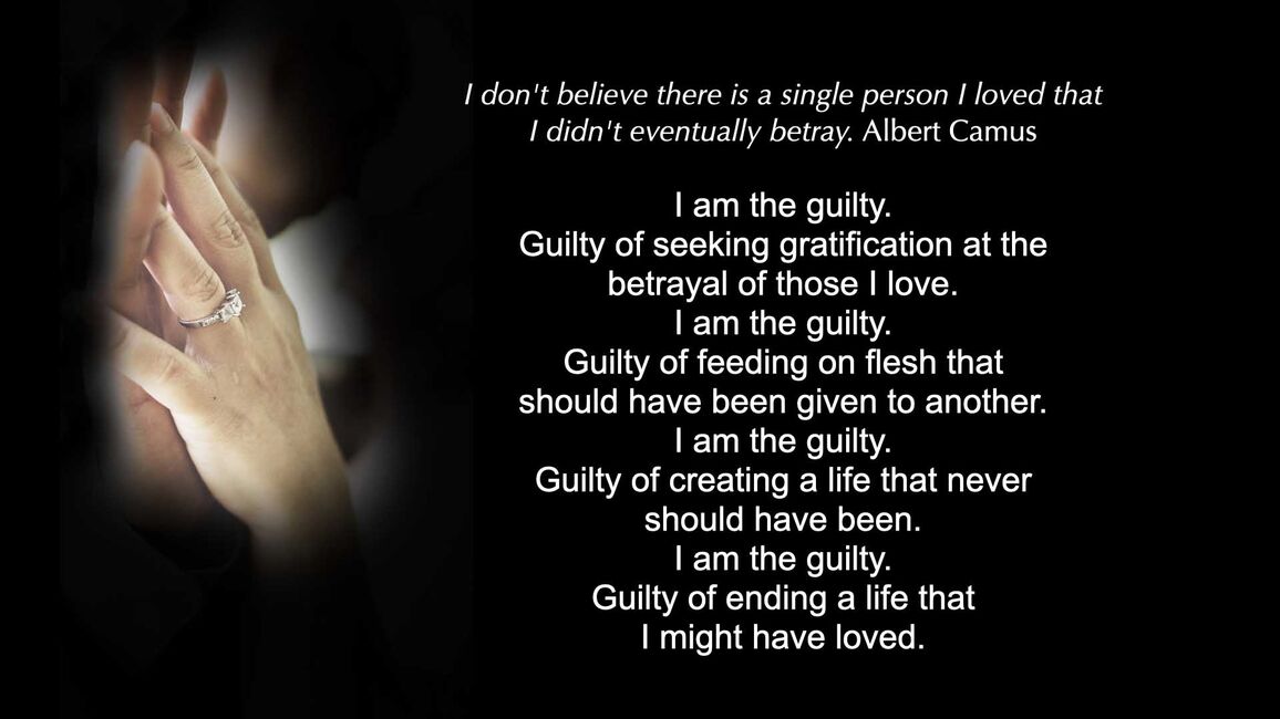 Visual Poem I Am the Guilty 