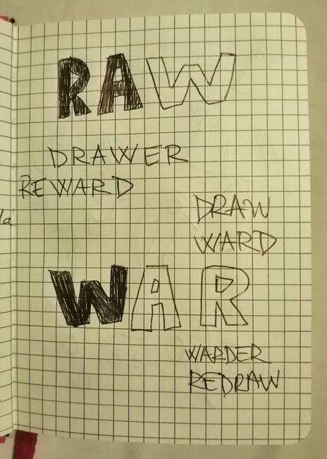 Visual Poem RAW WAR