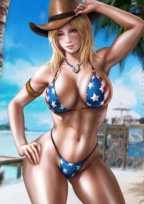 Image for the poem American Flag Bikini And Cowboy Hat