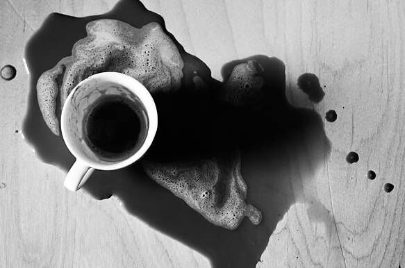 Image for the poem Spilled coffee