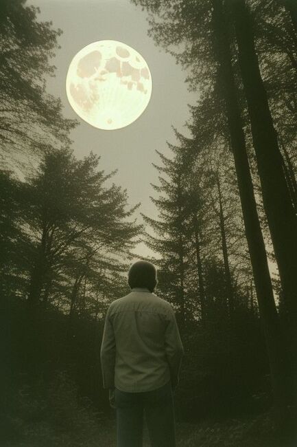 Image for the poem Staring at the Moon