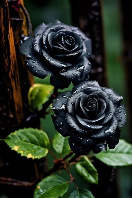 Image for the poem Obsidian Rose - with Everavalon