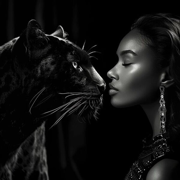 Image for the poem I Am Of Time (Shapeshifter- A Black Panther Queen II of II)