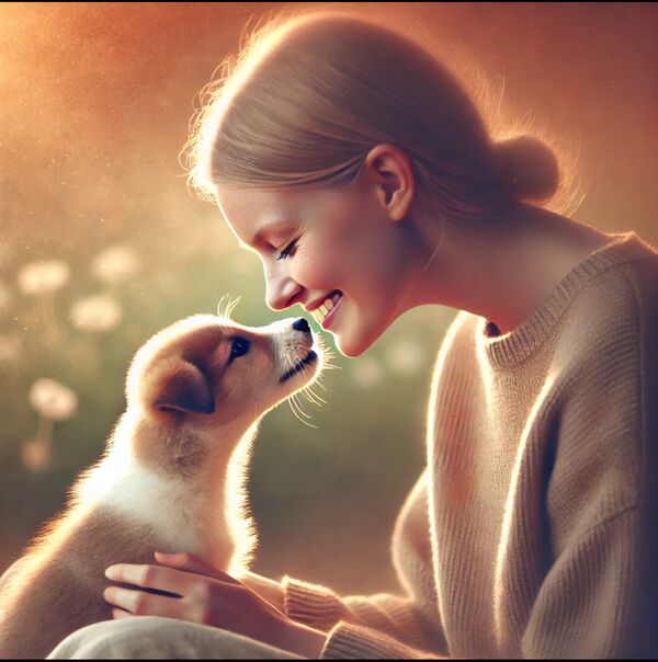 Image for the poem Puppy Kiss