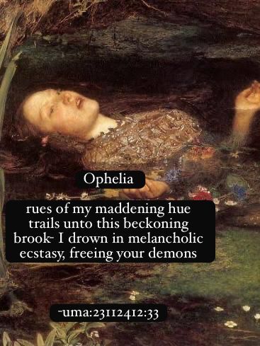 Visual Poem Ophelia