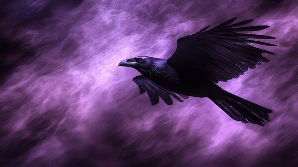 Image for the poem The Raven Flies