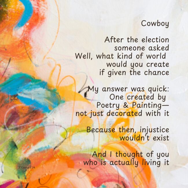 Visual Poem PoetSpeak ( Cowboy )