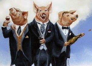 Image for the poem Pigs Masquerading As Chivalrous Gentlemen