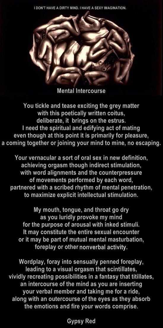 Erotic Poems Mental Intercourse DU Poetry