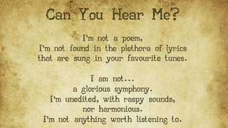 Can You Hear Me?