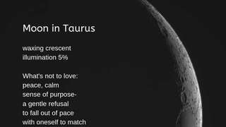 Moon in Taurus 