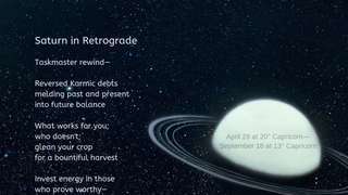 Saturn in Retrograde 