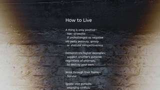 How to Live 