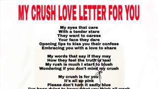 MY CRUSH LOVE LETTER FOR YOU