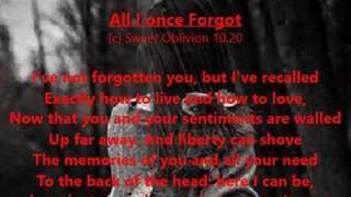 All I once Forgot