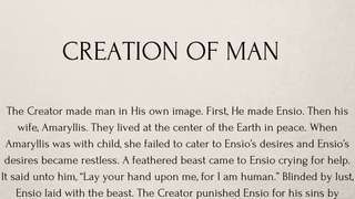 CREATION OF MAN