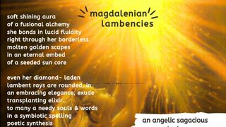 ~magdalenian lambencies ::  for Magdalena 